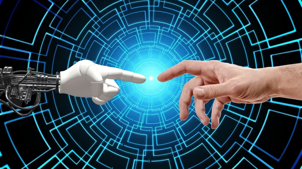 HUMAN AND ROBOT FINGER