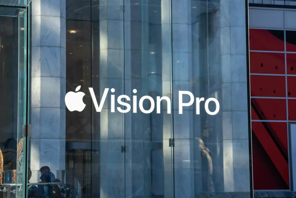 An Apple Vision Pro Sign On A Building.