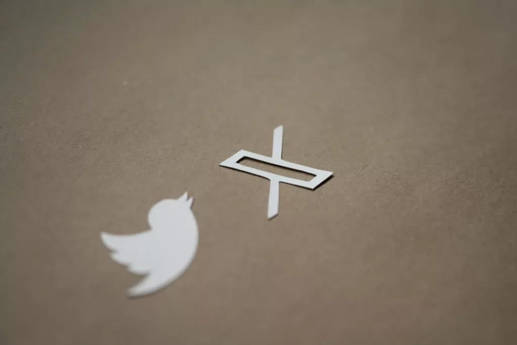 X AND FORMER TWITTER LOGO