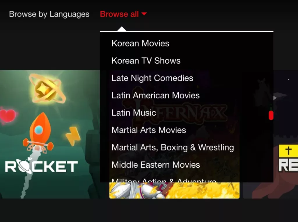 a screenshot of the Better Browse for Netflix add-on for Chrome on the Netflix site