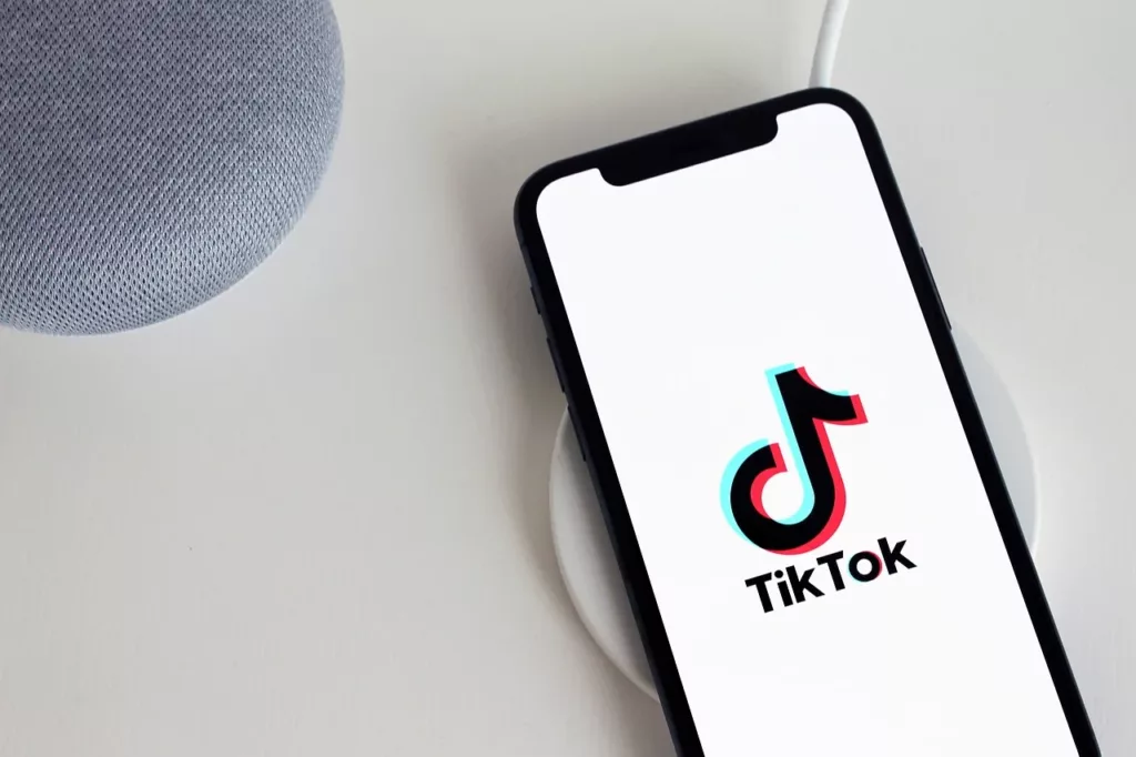 tiktok logo in a phone