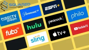 Best Live TV Streaming Services and squaredTech Logo